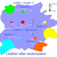 PhotoTrace vectorization of leather with quality zone overview PhotoTrace vectorization of leather with quality zone overview