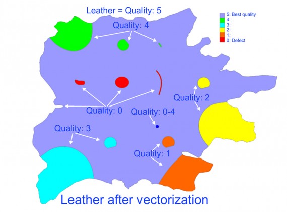 PhotoTrace vectorization of leather with quality zone overview PhotoTrace vectorization of leather with quality zone overview