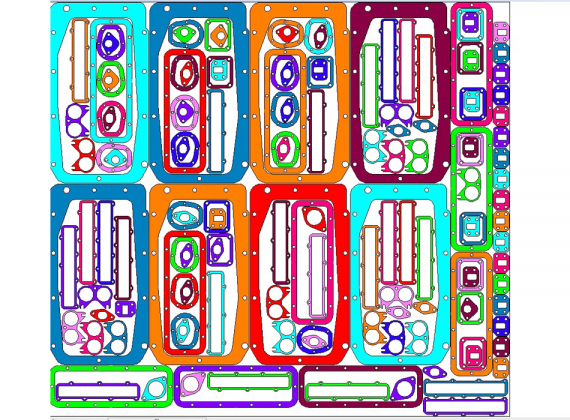 Automatic nesting gaskets