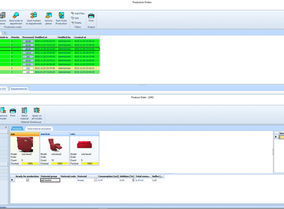 Production Orders - MRP - Cutting Room Management - MiriSys Software