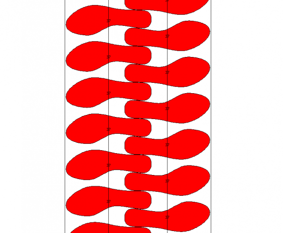 Automatic Nesting insole on stipes